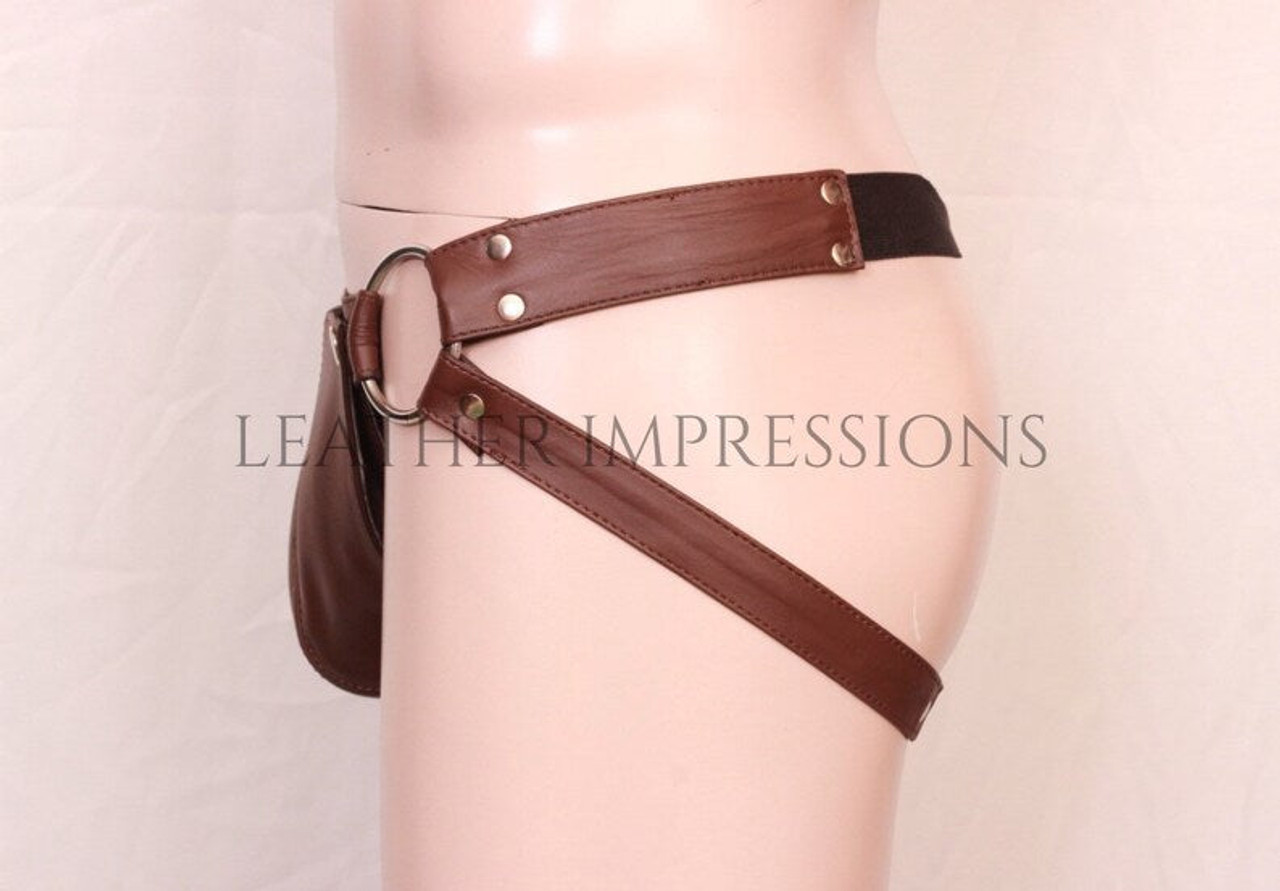 leather jockstrap with codpiece