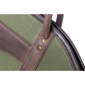 Green and Brown Leather Rifle Case, Canvas Leather Gun Slip Case Green and Brown Leather Rifle Case, Canvas Leather Gun Slip Case