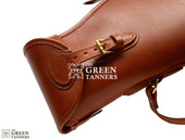 Brown Leather Rifle Case, Leather Rifle Case with Flap, leather shotgun case