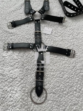 Men’s Leather Cock Ring Harness