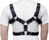 leather bdsm chest harness, leather harness