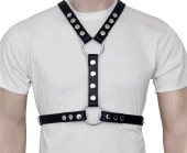 Adjustable Men's Chest Harness with Multiple O-Rings Adjustable Men's Chest Harness with Multiple O-Rings
