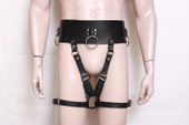 leather forced orgasm belt, leather orgasm belt, leather belt