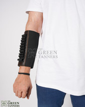leather bullet band, black bullet band for hunting, bullet holder