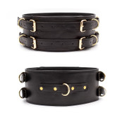 Black Bondage Leather Waist Belt | UNISEX Restraints Gears