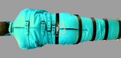 Sky blue leather sleepsack, leather sleepsack, bondage body bag, bondage sleepsack