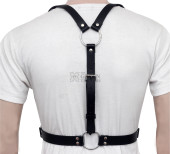 leather chest harness, leather harness