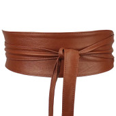 leather obi belt, leather wrap belts, leather sash belt, brown wrap belt