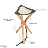 wool camping stool, tripod camping stools, foldable camping stool for hunting