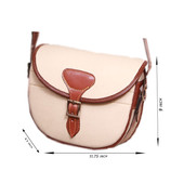 leather cartridge bags,  cream leather cartridge bags, canvas leather cartridge bags