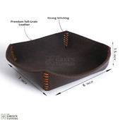 leather valet tray, valet tray,  dark brown valet tray