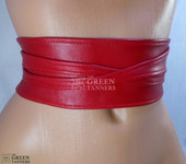 leather obi belt, leather wrap obi belt, leather waist obi belt