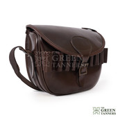 leather cartridge bag, leather shooting bag, shotgun shell holder