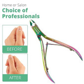 Stainless steel multi-colored cuticle nippers, cuticle nippers, cuticle cutters, cuticle trimming, cuticle pusher
