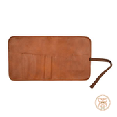 Classic Brown Leather Knife Roll, Leather Tool Bag