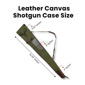 Canvas Leather Shotgun Case With Reinforced Muzzle End - Measurement