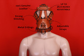 leather face muzzle, leather bdsm muzzle, leather head harness, leather muzzle