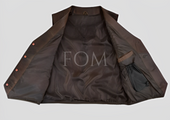 leather biker vest, leather motorcycle vest, black leather biker vest