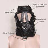 leather muzzle, leather bondage muzzle