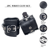 leather handcuffs, leather cuffs, leather bondage cuffs, black bondage handcuff