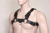 leather harness, leather bondage harness, leather h harness with buckles