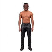 leather face muzzle, leather bdsm muzzle, leather head harness, leather muzzle, leather harness