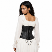 womens leather corset, leather corset, womens corset, leather bondage corset, leather waist restraint, leather waist corset