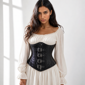womens leather corset, leather corset, womens corset, leather bondage corset, leather waist restraint, leather waist corset