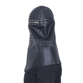 Black Bondage Leather Hood  Fetish Slave Mask - Right angle Pose Black Bondage Leather Hood  Fetish Slave Mask - Right angle Pose