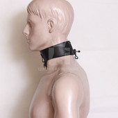 leather posture collar, black posture collar, bdsm posture collar