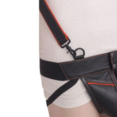 Black Mens Bondage Harness With Jockstrap