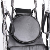 black genuine leather bondage sex sling, leather sex swing, leather sex sling