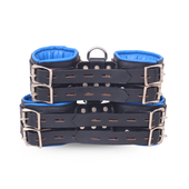 leather wrist and ankle restraints, bdsm suspension cuffs, suspension wrist cuffs, leather wrist cuffs, leather suspension cuffs