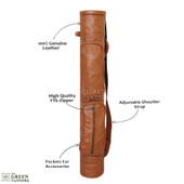 Leather Pencil Golf Bag, Sunday Golf Bag, Golf Pencil Bag