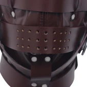 leather bondage hood, leather bdsm hood, leather bondage mask, leather hood