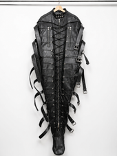 leather full-body sleepsack, leather sleepsack, leather sleepsack bondage bag