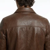 brown leather jacket, leather biker, mens biker jacket, motorcycle jacket, vintage jacket, leather coat