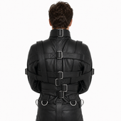 straitjacket, white straitjacket, straitjacket costume, adjustable straitjacket, Halloween straitjacket