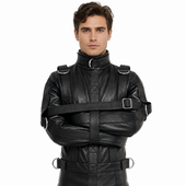 straitjacket, white straitjacket, straitjacket costume, adjustable straitjacket, Halloween straitjacket
