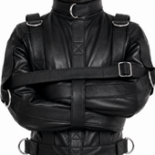 straitjacket, white straitjacket, straitjacket costume, adjustable straitjacket, Halloween straitjacket