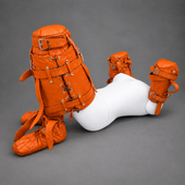 leather pet crawler restraint harness, leather pet crawler,  restraint harness