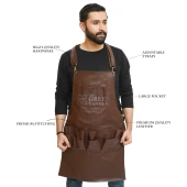 leather welding apron, leather woodwork apron, leather carpenter apron, leather blacksmith apron, leather butcher apron