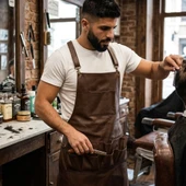 leather welding apron, leather woodwork apron, leather carpenter apron, leather blacksmith apron, leather butcher apron