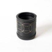 leather dice cup, Dice cup, ribbed interior dice cup