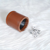Leather Dice Cups, Brown Dice Cup, Leather Dice Cup