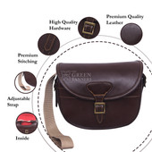 100% Genuine Leather Shooting Bag  Maroon Leather Ammo Bag - Infographics