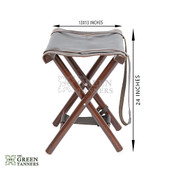 Leather Hunting Stool, Leather Camping Stool,  Leather Folding Seat