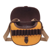 Canvas Leather Bag, Canvas Shooting Bag, Canvas Leather Cartridge Bag, Shotgun Cartridge Bag, cartridge bag