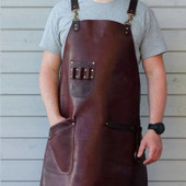 Leather Woodworking Apron, Leather Carpenters Apron