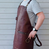 Leather Woodworking Apron, Leather Carpenters Apron